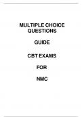 MULTIPLE CHOICE QUESTIONS GUIDE CBT EXAMS FOR NMC