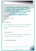 DCF 40 Hours Child Care &lpar;HSAN&rpar;  Health&comma; Safety&comma; and Nutrition &lpar;2019&rpar;  Questions with 100&percnt; Correct Answers  &vert; for Specific Exam Mail  supergrades12&commat;gmail&period;com 