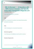 ESB v2 &lpar;Domain 1 - 3&rpar; Questions with  100&percnt; Correct Answers &vert; for Specific  Exam Mail supergrades12&commat;gmail&period;com 
