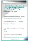 ESB V2 Certification Questions with  100&percnt; Correct Answers &vert; for Specific  Exam Mail supergrades12&commat;gmail&period;com 