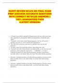 HURST REVIEW NCLEX RN FINAL EXAM  PREP 2025&sol;2026 ACCURATE QUESTIONS  WITH CORRECT DETAILED ANSWERS &vert;&vert;  100&percnt; GUARANTEED PASS   <LATEST VERSION> 