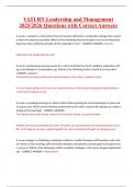 VATI RN Leadership and Management 2025&sol;2026 Questions with Correct Answers