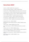 Nurse Extern BKAT Exam Questions &plus; Answers Graded A&plus;