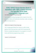 GIAC GFACT Exam Review Book 2  Questions with 100&percnt; Correct Answers  &vert; for Specific Exam Mail  supergrades12&commat;gmail&period;com