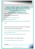 HSAN- Health&comma; Safety&comma; and Nutrition  Questions with 100&percnt; Correct Answers  &vert; for Specific Exam Mail 