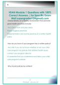 HSAN Module 1 Questions with 100&percnt;  Correct Answers &vert; for Specific Exam  Mail supergrades12&commat;gmail&period;com