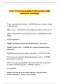 WGU C175 DATA MANAGEMENT FOUNDATIONS TEST QUESTIONS & ANSWERS