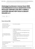 Mississippi Auctioneers License Exam 2025 COMPREHENSIVE EXAM QUESTIONS WITH DETAILED VERIFIED AND 100&percnt; CORRECT ANSWERS BRAND NEW EXAM ALREADY GRADED A&plus;&excl;&excl;