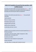 NURS 495 Population-Focused Nursing questions with verified answers