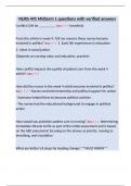 NURS 495 Midterm 1 questions with verified answers&period;