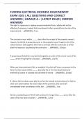 FLORIDA ELECTRICAL BUSINESS EXAM NEWEST EXAM 2025 &vert; ALL QUESTIONS AND CORRECT ANSWERS &vert; GRADED A&plus; &vert; LATEST EXAM &vert; VERIFIED ANSWERS