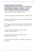 FLORIDA BUILDING CONTRACTOR BUSINESS&sol;FINANCE STUDY EXAM &vert; ALL QUESTIONS AND CORRECT ANSWERS &vert; GRADED A&plus; &vert; LATEST EXAM &vert; VERIFIED ANSWERS &vert; JUST RELEASED