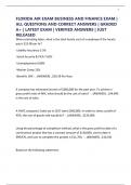 FLORIDA AIR EXAM BUSINESS AND FINANCE EXAM &vert; ALL QUESTIONS AND CORRECT ANSWERS &vert; GRADED A&plus; &vert; LATEST EXAM &vert; VERIFIED ANSWERS &vert; JUST RELEASED