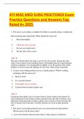 ATI MISC MED SURG PROCTORED Exam Practice Questions and Answers Top Rated A&plus; 2025 &period;