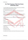 NJ Title Producer Title Final Exam UPDATED 2025