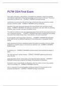 PLTW CEA Final Exam Questions And Answers Rated A&plus; New Update Assured Satisfaction