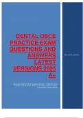 DENTAL OSCE Practice Exam Questions and Answers Latest Versions 2025 A&plus;