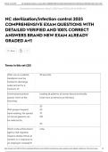 NC sterilization&sol;infection control 2025 COMPREHENSIVE EXAM QUESTIONS WITH DETAILED VERIFIED AND 100&percnt; CORRECT ANSWERS BRAND NEW EXAM ALREADY GRADED A&plus;&excl;&excl;