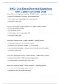 MKC- Oral Exam Potential Questions with Correct Answers 2025