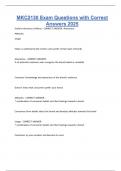 MKC2130 Exam Questions with Correct Answers 2025