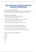 MKC QUESTIONS ON MAIN TOPICS WITH CORRECT ANSWERS 2025