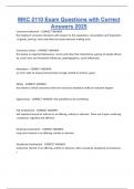 MKC 2110 Exam Questions with Correct Answers 2025