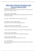 MKC Exam 2 Review Questions with Correct Answers 2025