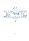 IYRS ELECTRICAL ABYC FINAL EXAM QUESTIONS AND ANSWERS 100&percnt; PASS A&plus; 2025&period;