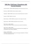 GSU Bio 1104 Exam 2 Questions with Correct Answers
