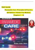 TEST BANK For Paramedic Care&colon; Principles and Practice&comma; 6th Edition&comma; Volume 1&comma; 2&comma; 3&comma; 4&comma; 5&comma; by &lpar;Bledsoe&comma; 2024&rpar; Verified Chapters&comma; Complete Newest Version