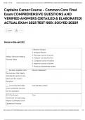 Captains Career Course - Common Core Final Exam COMPREHENSIVE QUESTIONS AND VERIFIED ANSWERS &lpar;DETAILED & ELABORATED&rpar; ACTUAL EXAM 2025 TEST 100&percnt; SOLVED 2025&excl;&excl;
