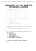 Biol 1104 Exam Questions with 100&percnt; Correct Answers &vert; Latest Version &vert;Expert Verified