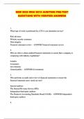 NEW 2025 WGU D215 AUDITING PRE-TEST QUESTIONS WITH VERIFIED ANSWERS