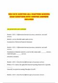 WGU D215 AUDITING &lpar;ALL CHAPTERS QUIZZES&rpar; EXAM QUESTIONS WITH VERIFIED ANSWERS