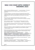 WGU C202 EXAM WITH CORRECT ANSWERS 2025