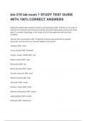 bio 210 lab exam 1 STUDY TEST GUIDE WITH 100&percnt; CORRECT ANSWERS