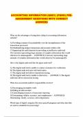 ACCOUNTING INFORMATION &lpar;QNO1&rpar; &lpar;PQNO&rpar; PRE-ASSESSMENT QUESTIONS WITH CORRECT ANSWERS