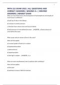 PATH 222 EXAM 2025 &vert; ALL QUESTIONS AND CORRECT ANSWERS &vert; GRADED A&plus; &vert; VERIFIED ANSWERS &vert; NEWEST EXAM