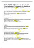 INSY 3010 Test 1 Actual study set with Questions and correct&sol;verified Answers