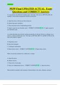 PEPP Final UPDATED ACTUAL  Exam  Questions and CORRECT Answers 