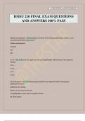 DMSU 210 FINAL EXAM QUESTIONS AND ANSWERS 100&percnt; PASS