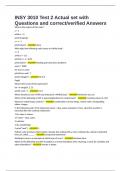 INSY 3010 Test 2 Actual set with Questions and correct&sol;verified Answers