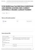 CCDS IBHRE Exam Test 2025 EXAM QUESTIONS AND VERIFIED ANSWERS &lpar;100&percnt; CORRECT ANSWERS&rpar; A&plus; GRADED &vert; ALREADY PASSED&excl;&excl;