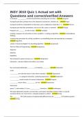INSY 3010 Quiz 1 Actual set with Questions and correct&sol;verified Answers