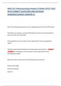 BIOD 331 Pathophysiology Module 8 EXAM LATEST 2025  WITH CORRECT QUESTIONS AND DETAILED  ANSWERS&sol;ALREADY GRADED A&plus;