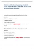 BIOD 331 &vert; NURS 231 Pathophysiology Final EXAM  LATEST 2025 WITH CORRECT QUESTIONS AND DETAILED  ANSWERS&sol;ALREADY GRADED A&plus;