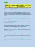 EPID 301   Bundled Exam Questions WITH  CORRECT Answers