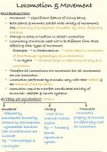 Summary -  Zoology Locomotion and movements 