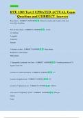 RTE 1503 Test 2 UPDATED ACTUAL Exam  Questions and CORRECT Answers 
