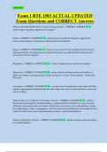 Exam 1 RTE 1503 ACTUAL UPDATED  Exam Questions and CORRECT Answers 